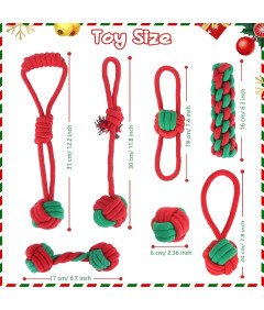 Zestaw Zabawek Dla Psa 7 Elementów Gryzaki Sznurki do Pielęgnacji Zębów