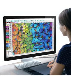 ARTDOT Komplet diamantnih slik Slika 25 x 50 cm Barviti metulji