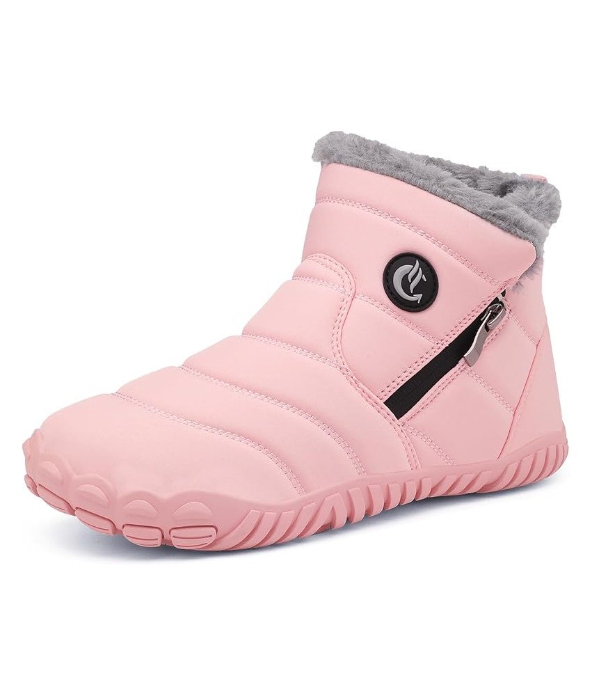 CELANDA Buty Zimowe Damskie Śniegowce Antypoślizgowe Ciepłe Różowe 40 EU