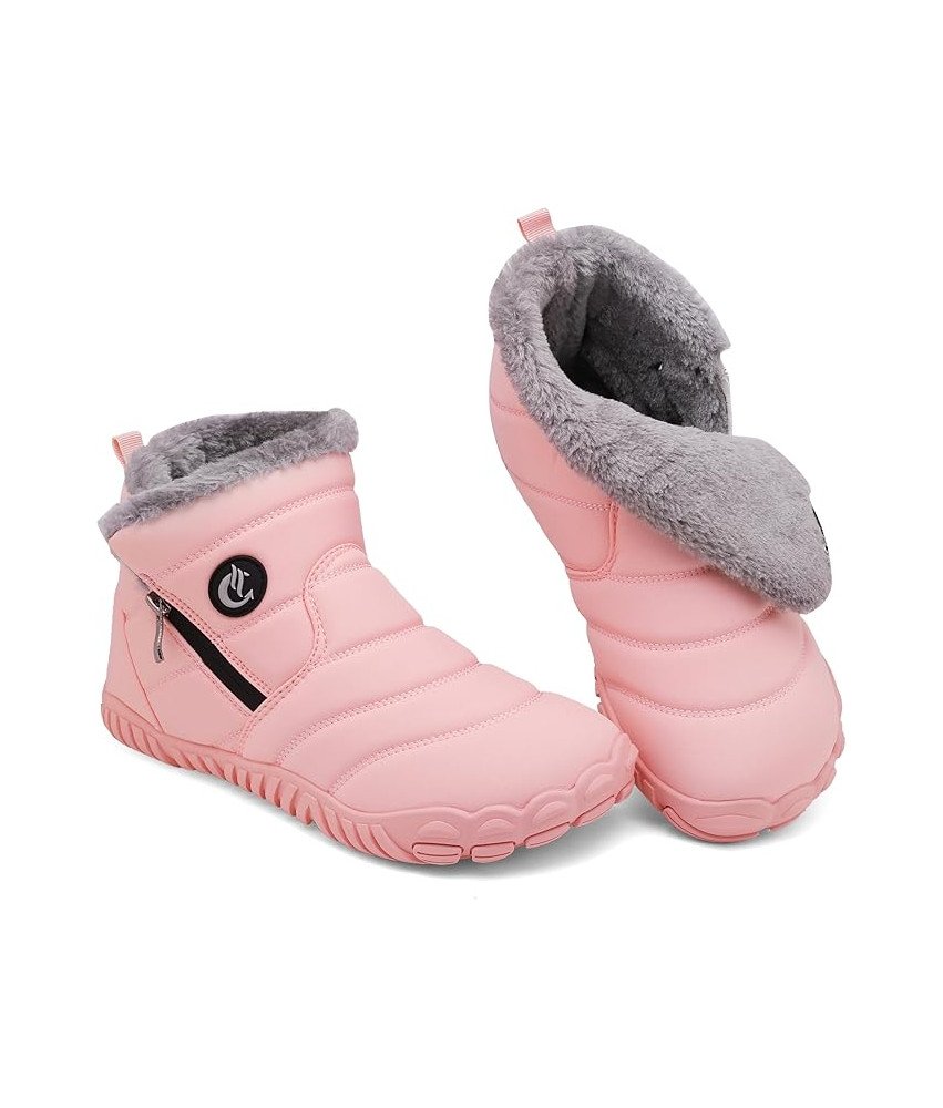 CELANDA Buty Zimowe Damskie Śniegowce Antypoślizgowe Ciepłe Różowe 37 EU