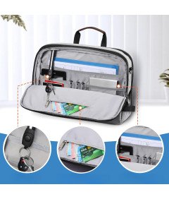 SITHON Torba za prenosni računalnik sive barve 41 x 28 x 11 cm