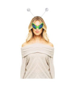 Przebranie Kostium Obcy Kosmita UFO Zestaw Okulary Opaska Zielone 2 szt