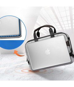 SITHON Torba za prenosni računalnik sive barve 41 x 28 x 11 cm