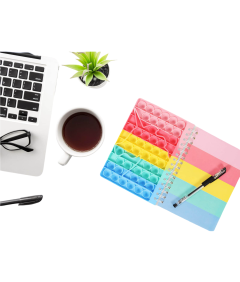 Zeszyt Notatnik A5 Pop It dla Dzieci Antystresowy Tęczowy Truskawka 50 str