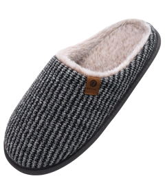 Męskie Kapcie Pantofle Domowe Pianka Memory Bawełniane Ciepłe Szare 47 EU