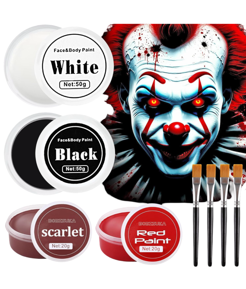 Farby do Makijażu Malowania Twarzy Ciała Zestaw Halloween Klaun 120 g