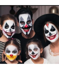 Farby do Makijażu Malowania Twarzy Ciała Zestaw Halloween Klaun 120 g