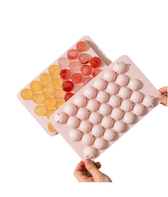 Foremki do Kostek Lodu Kształt Kuli Silikonowe Pojemnik z Pokrywką 2 Sztuki