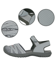 Damskie Sandały Trekkingowe Sportowe Rzep Zamknięte Palce Szare 38 EU