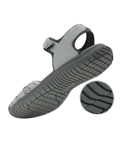 Damskie Sandały Trekkingowe Sportowe Rzep Zamknięte Palce Szare 38 EU