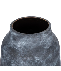 Ceramiczny Wazon na Kwiaty Rustykalny Dekoracyjny Granatowy 16,5 x 28 cm