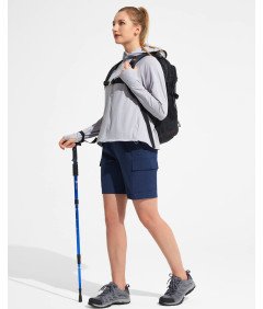Damskie Spodenki Shorty Cargo Trekkingowe Wodoodporne Sportowe Granatowe S
