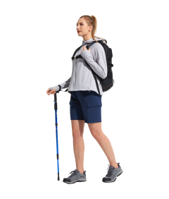 Damskie Spodenki Cargo Sportowe Trekkingowe Treningowe Lekkie Niebieskie L