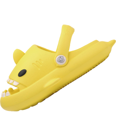 Dziecięce Klapki Kapcie Basenowe Antypoślizgowe Rekinki Żółte 22/23 EU