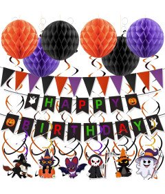 Zestaw Dekoracji na Imprezę Halloween Girlanda Duch Dynia 21 Elementów