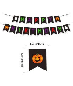 Zestaw Dekoracji na Imprezę Halloween Girlanda Duch Dynia 21 Elementów