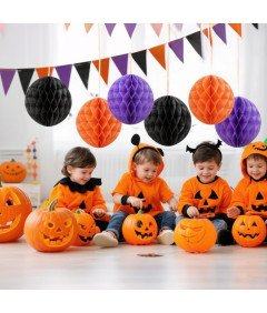 Zestaw Dekoracji na Imprezę Halloween Girlanda Duch Dynia 21 Elementów