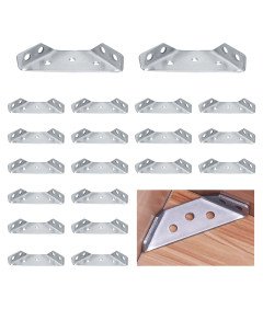 Wspornik Łącznik Meblowy Narożny Kątowy Trójkątny Stal Nierdzewna 25 szt