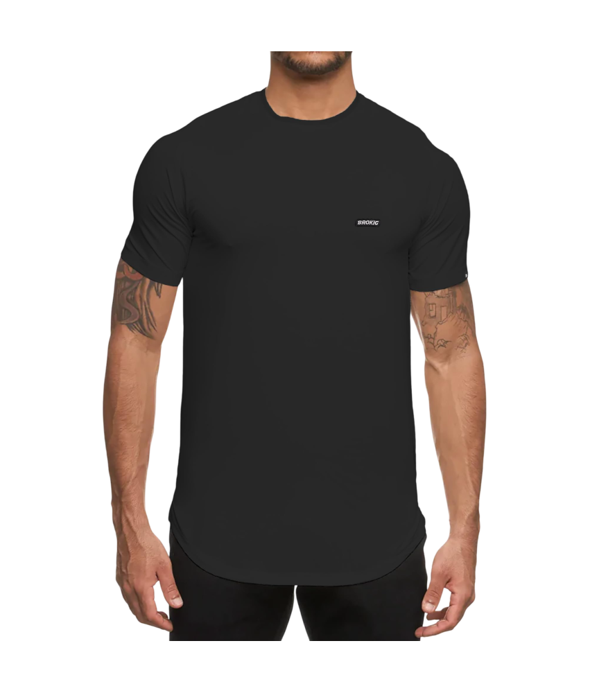 Męska Koszulka Treningowa do Ćwiczeń Sportowa Kompresyjna Bawełna Czarna M