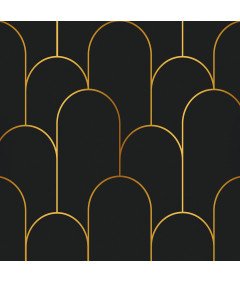 Tapeta Okleina Folia Samoprzylepna Ścienna do Mebli Złota Czarna 44,5x300cm