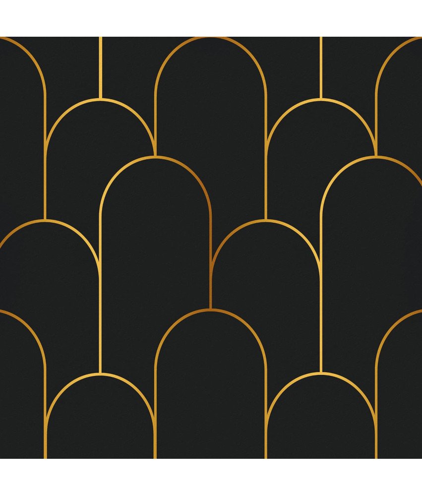 Tapeta Okleina Folia Samoprzylepna Ścienna do Mebli Złota Czarna 44,5x300cm