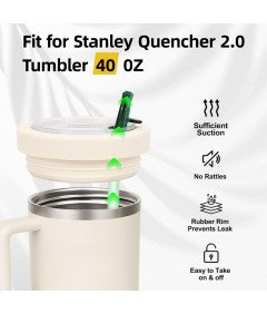 Akcesoria do Kubka Stanley 2x Słomki 2x Pokrywki Do Kubków 1200 ml Szczelne