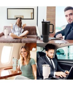 Akcesoria do Kubka Stanley 2x Słomki 2x Pokrywki Do Kubków 1200 ml Szczelne