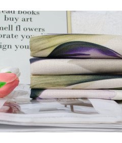 Ruedong Linen Pillowcase Set White 4 kosi 45 x 45 cm