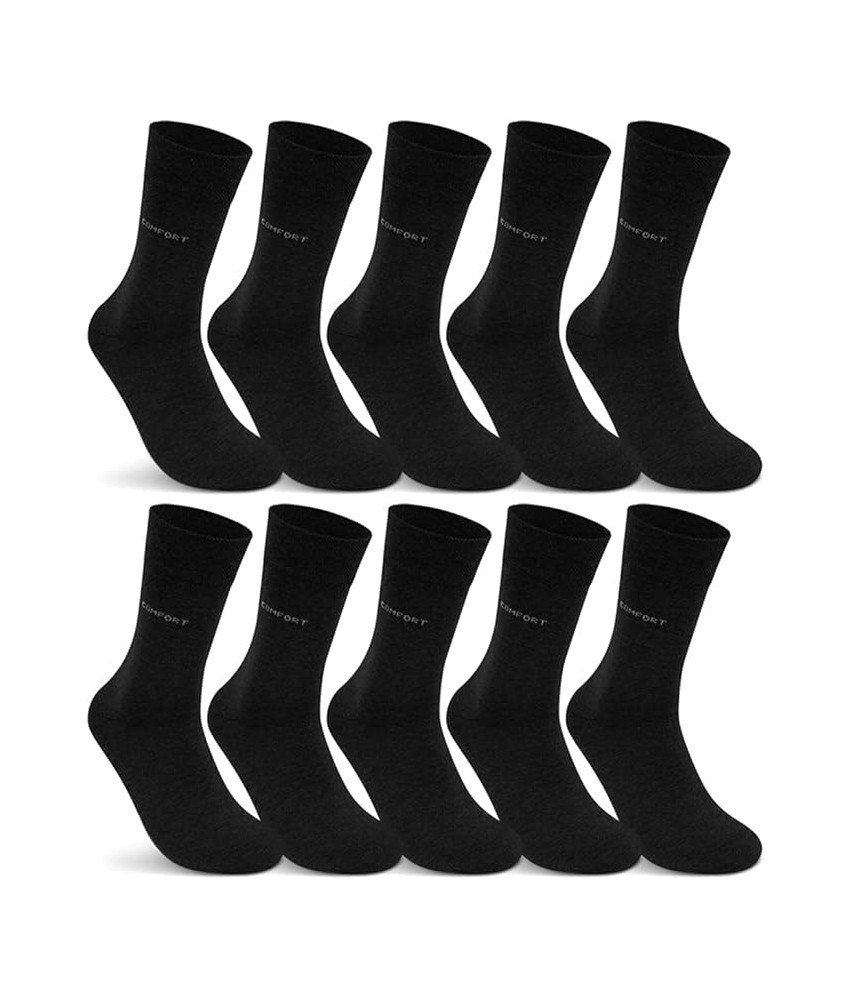 Occulto Skarpety Męskie Zestaw 10 Par Skarpetki Bawełniane Czarne 43-46