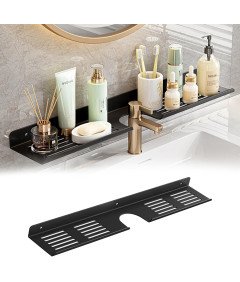 Półka Łazienkowa Organizer Łazienkowy Półka Prysznicowa 60x10 cm Czarna