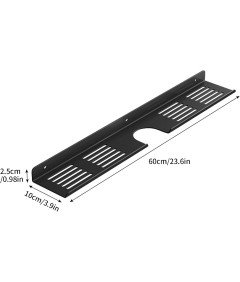 Półka Łazienkowa Organizer Łazienkowy Półka Prysznicowa 60x10 cm Czarna