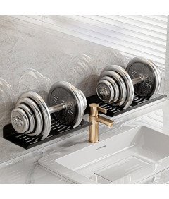 Półka Łazienkowa Organizer Łazienkowy Półka Prysznicowa 60x10 cm Czarna