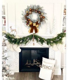 Wianek Wieniec Bożonarodzeniowy Świąteczny Dekoracja Stroik na Drzwi Święta
