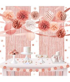 Zestaw Dekoracji Ślubnych 22 Elementy Dekoracje Ślubne Urodzinowe Różowe