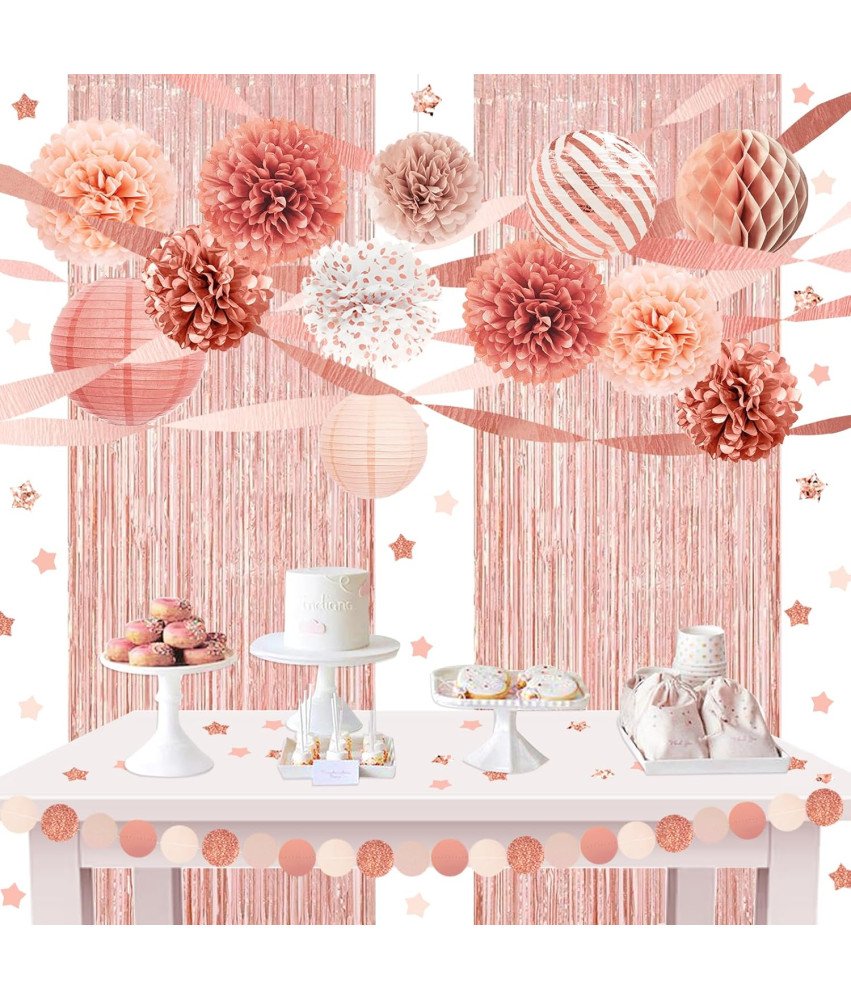 Zestaw Dekoracji Ślubnych 22 Elementy Dekoracje Ślubne Urodzinowe Różowe