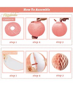 Zestaw Dekoracji Ślubnych 22 Elementy Dekoracje Ślubne Urodzinowe Różowe