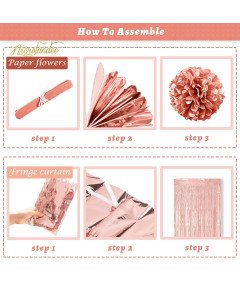 Zestaw Dekoracji Ślubnych 22 Elementy Dekoracje Ślubne Urodzinowe Różowe