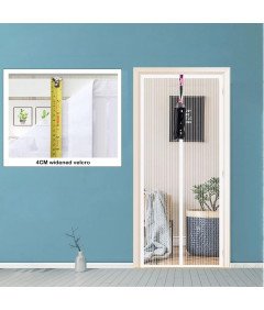 Moskitiera Magnetyczna 120x240 cm na Drzwi Balkonowe Bez Wiercenia Biała