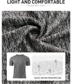 Koszulka Męska Sportowa Zestaw 3 Sztuki Koszulki Treningowe na Siłownię M