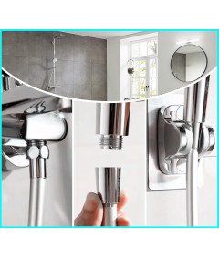 Wąż Prysznicowy Elastyczny Gładki Antyskrętny Wzmacniany 150 cm Srebrny