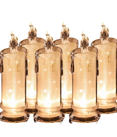 Świece LED Efekt Płomienia Wkłady do Zniczy 18 cm Zestaw 6 Sztuk Świeczki