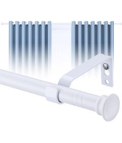 Harrms Karnisze Matowe Białe 76-188 cm Karnisz do zasłon wodoodporny