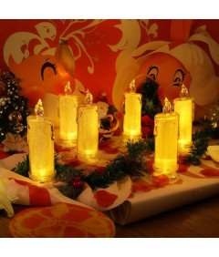Świece LED Efekt Płomienia Wkłady do Zniczy 18 cm Zestaw 6 Sztuk Świeczki