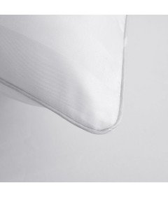 Poszewki na Poduszki Zestaw 2 Sztuki 80x80 cm z Satynowymi Paskami Białe