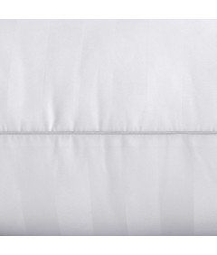 Poszewki na Poduszki Zestaw 2 Sztuki 80x80 cm z Satynowymi Paskami Białe