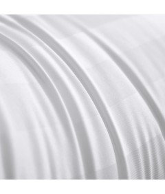 Poszewki na Poduszki Zestaw 2 Sztuki 65x65 cm z Satynowymi Paskami Białe