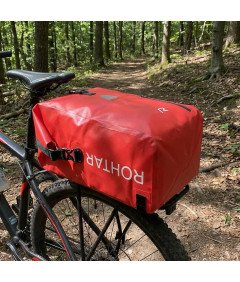 Torba Rowerowa na Bagażnik Wodoodporna Odblaskowa 18L Czerwona