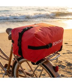 Torba Rowerowa na Bagażnik Wodoodporna Odblaskowa 18L Czerwona