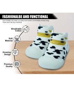 Dookeh Buciki do Raczkowania Buty do Nauki Chodzenia dla Dzieci Białe 20/21