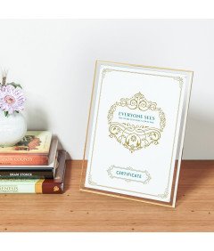 Akrylowa Ramka Zdjęcia i Certyfikaty Magnetyczna 3-PAK 21,6 x 28 cm Złota